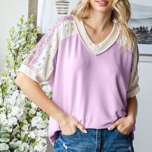 NWT: Lavender French Terry Top